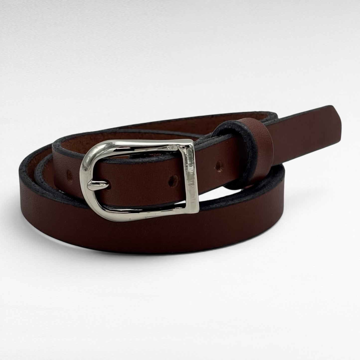 Brown Bridle Leather Belt – 3/4” | Handcrafted in USA