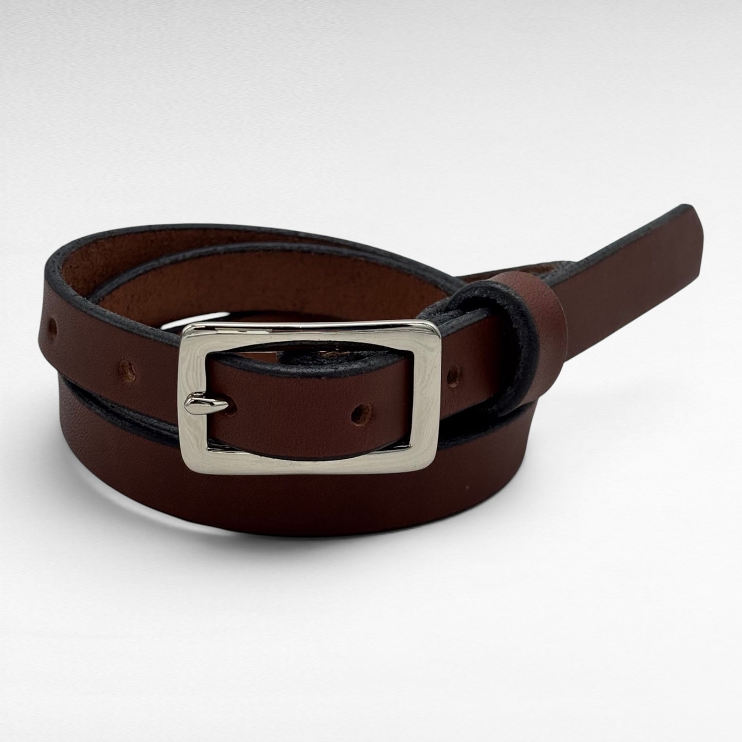 Brown Bridle Leather Belt – 3/4” | Handcrafted in USA