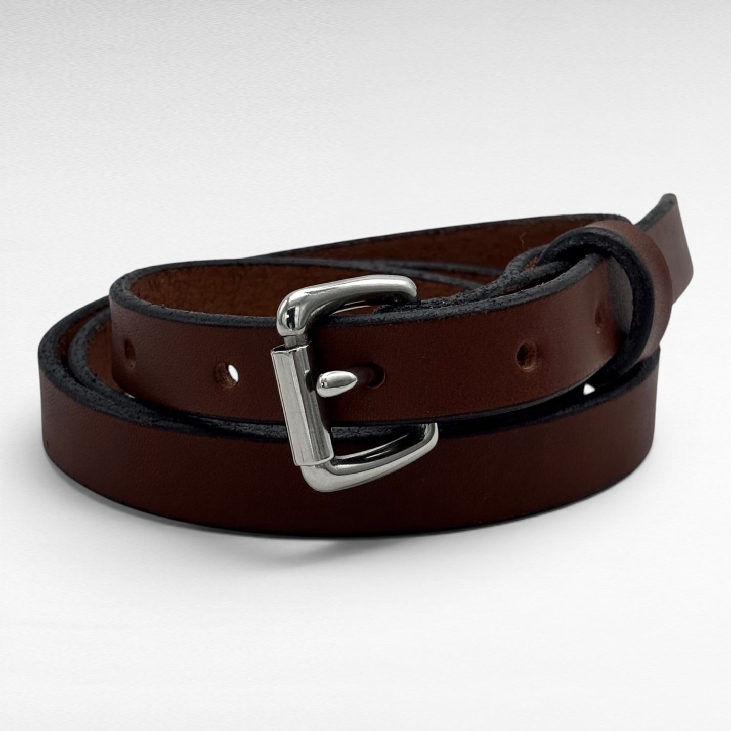 Brown Bridle Leather Belt – 3/4” | Handcrafted in USA