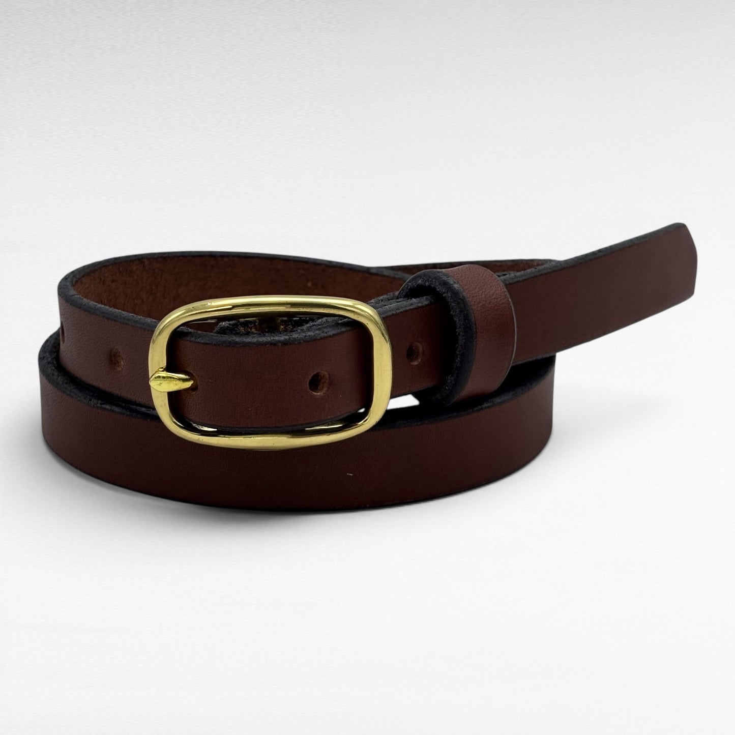 Brown Bridle Leather Belt – 3/4” | Handcrafted in USA