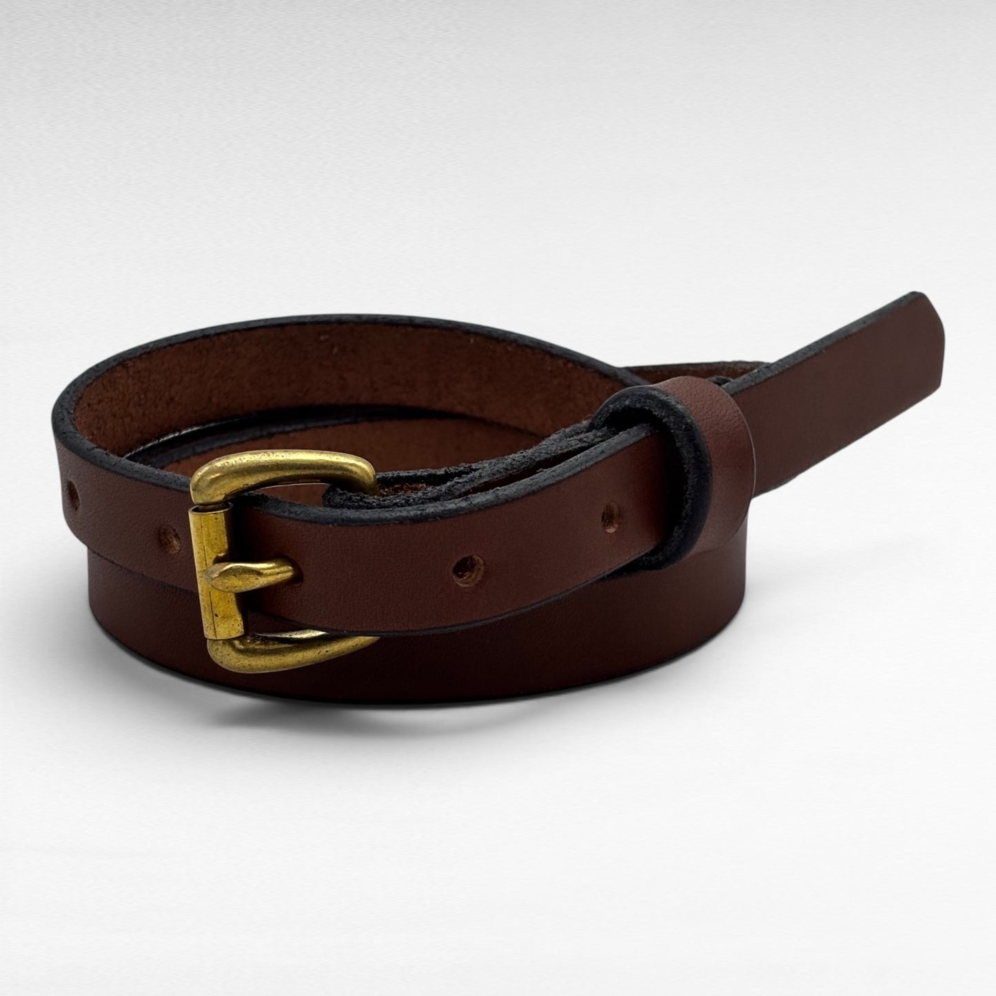 Brown Bridle Leather Belt – 3/4” | Handcrafted in USA