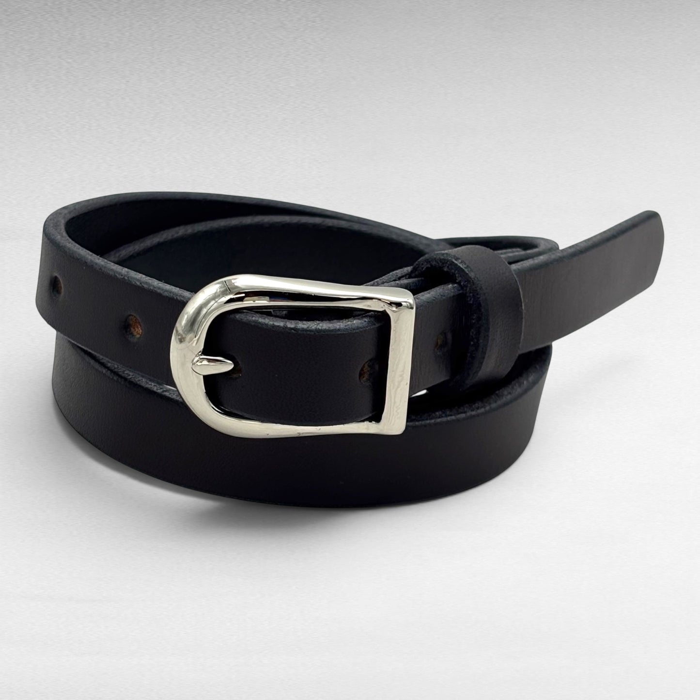Black Bridle Leather Belt – 3/4” | Handcrafted in USA