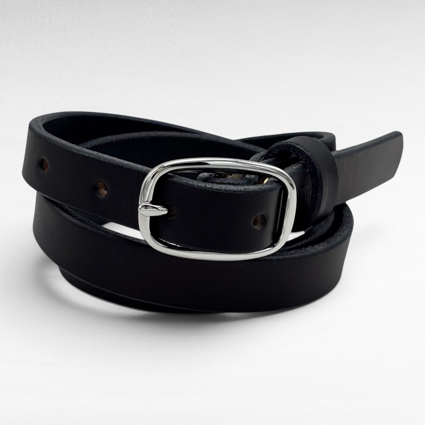 Black Bridle Leather Belt – 3/4” | Handcrafted in USA