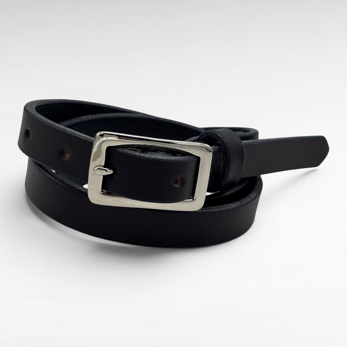 Black Bridle Leather Belt – 3/4” | Handcrafted in USA