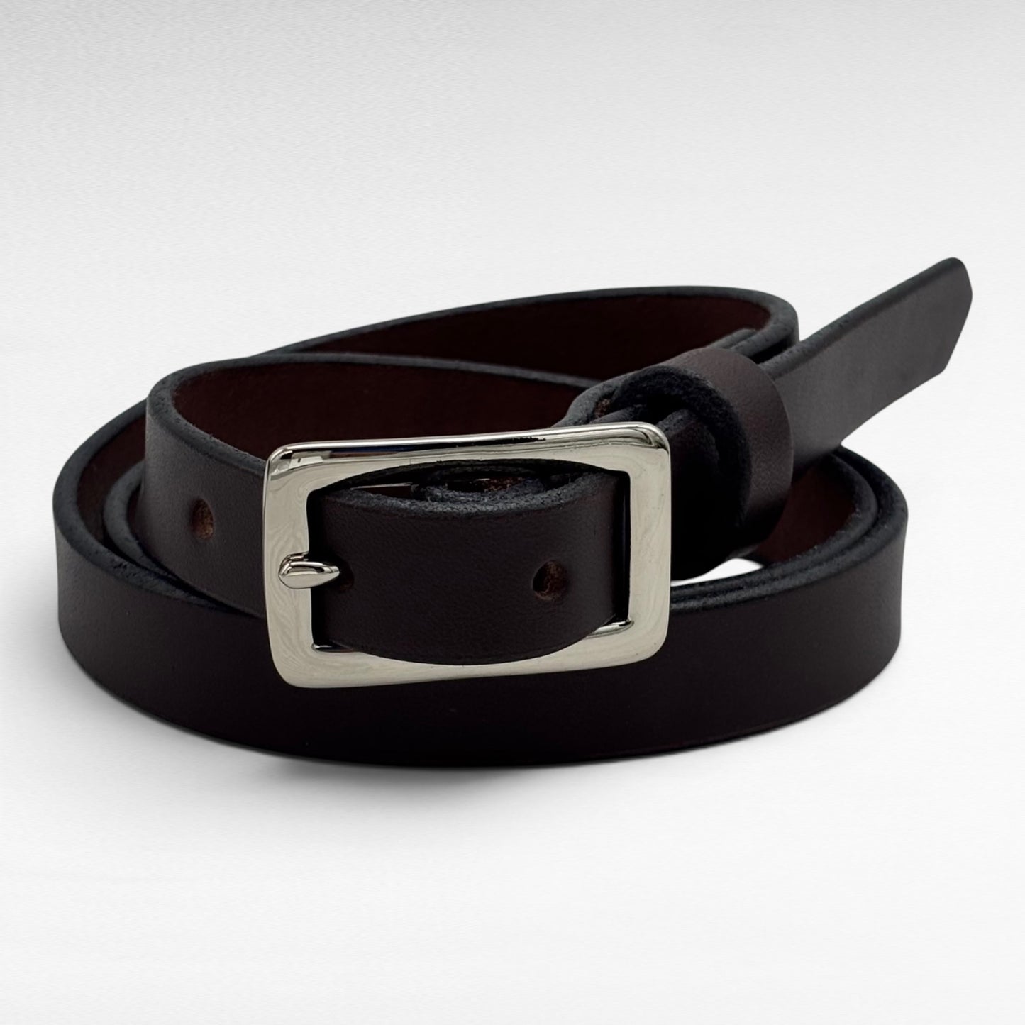 Dark Brown Bridle Leather Belt – 3/4” | Handcrafted in USA