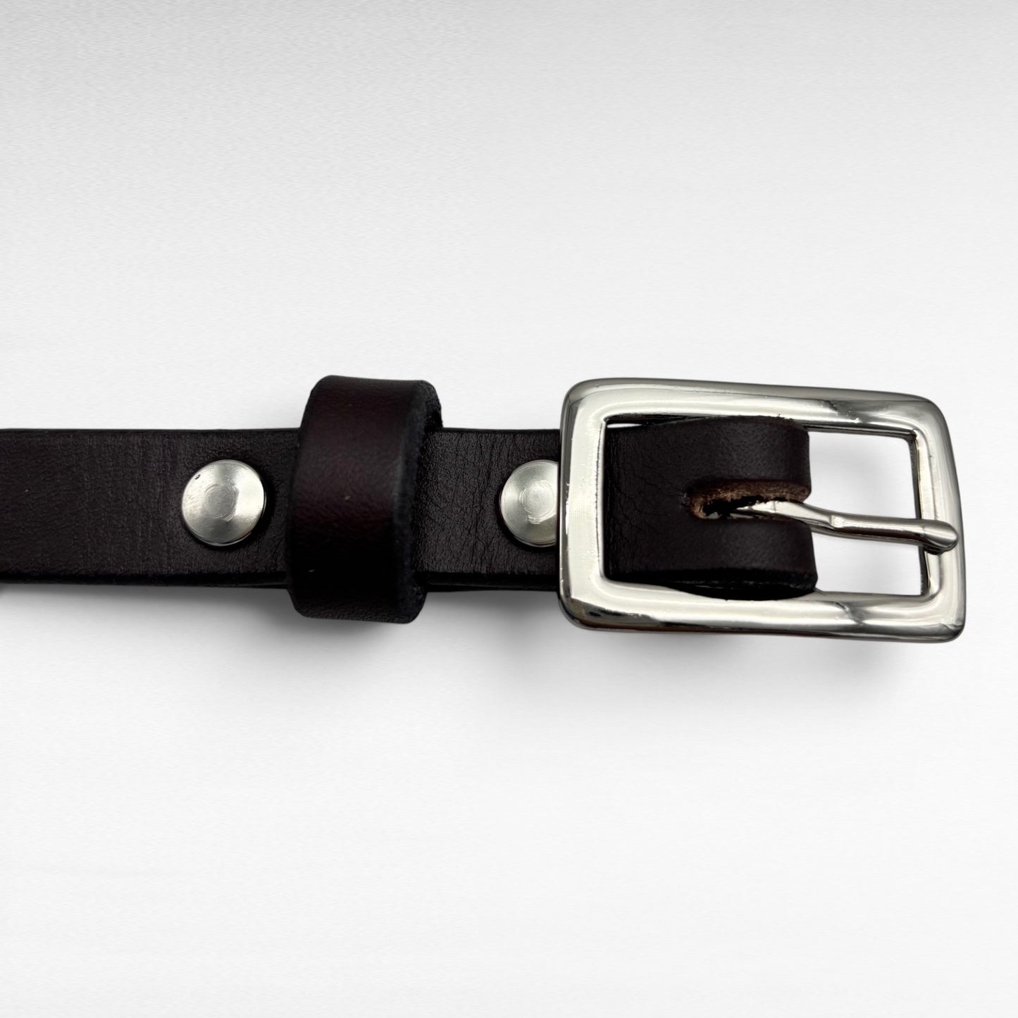 Dark Brown Bridle Leather Belt – 3/4” | Handcrafted in USA