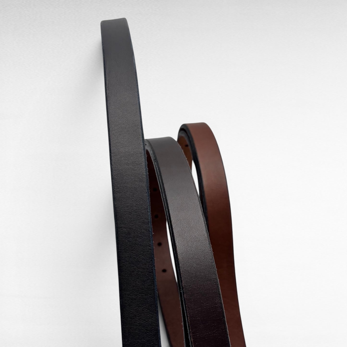 Black Bridle Leather Belt – 3/4” | Handcrafted in USA