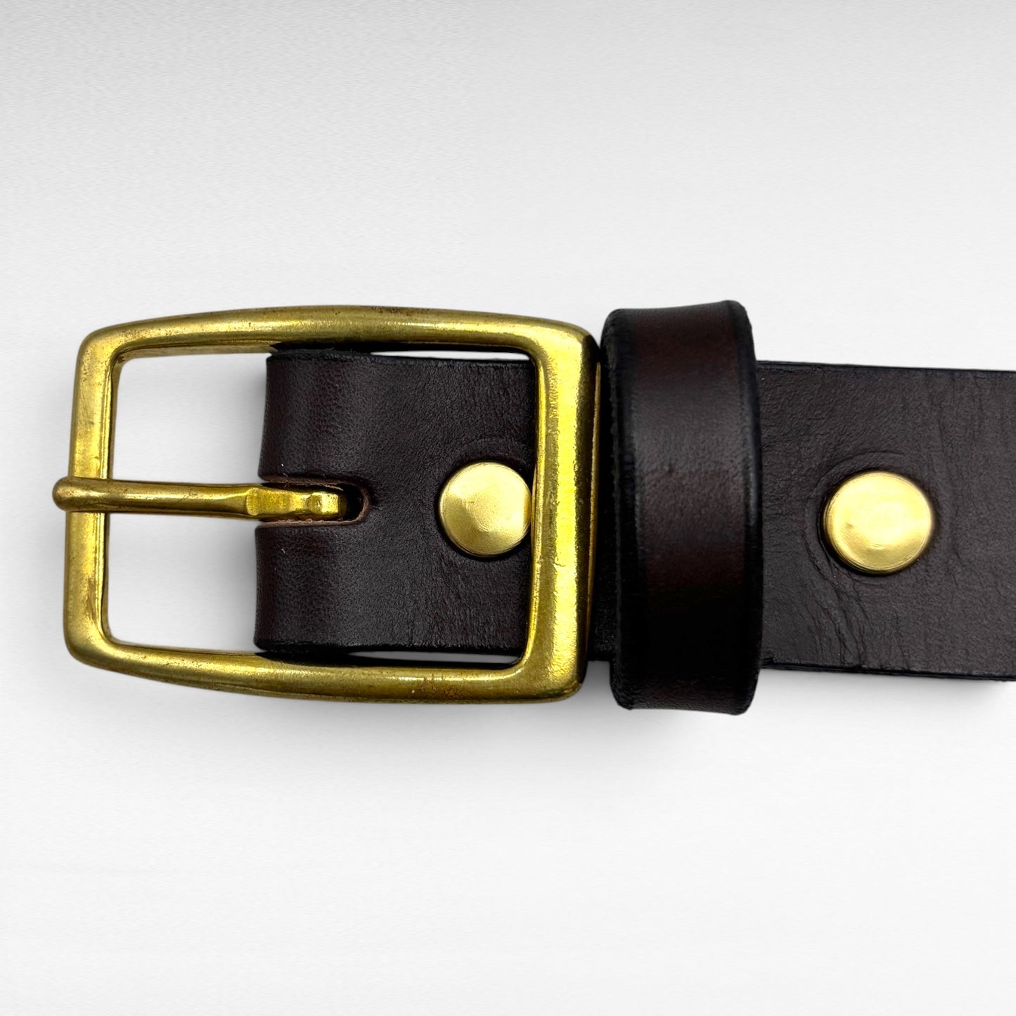 Dark Brown Bridle Leather Belt – 1” | Handcrafted in USA