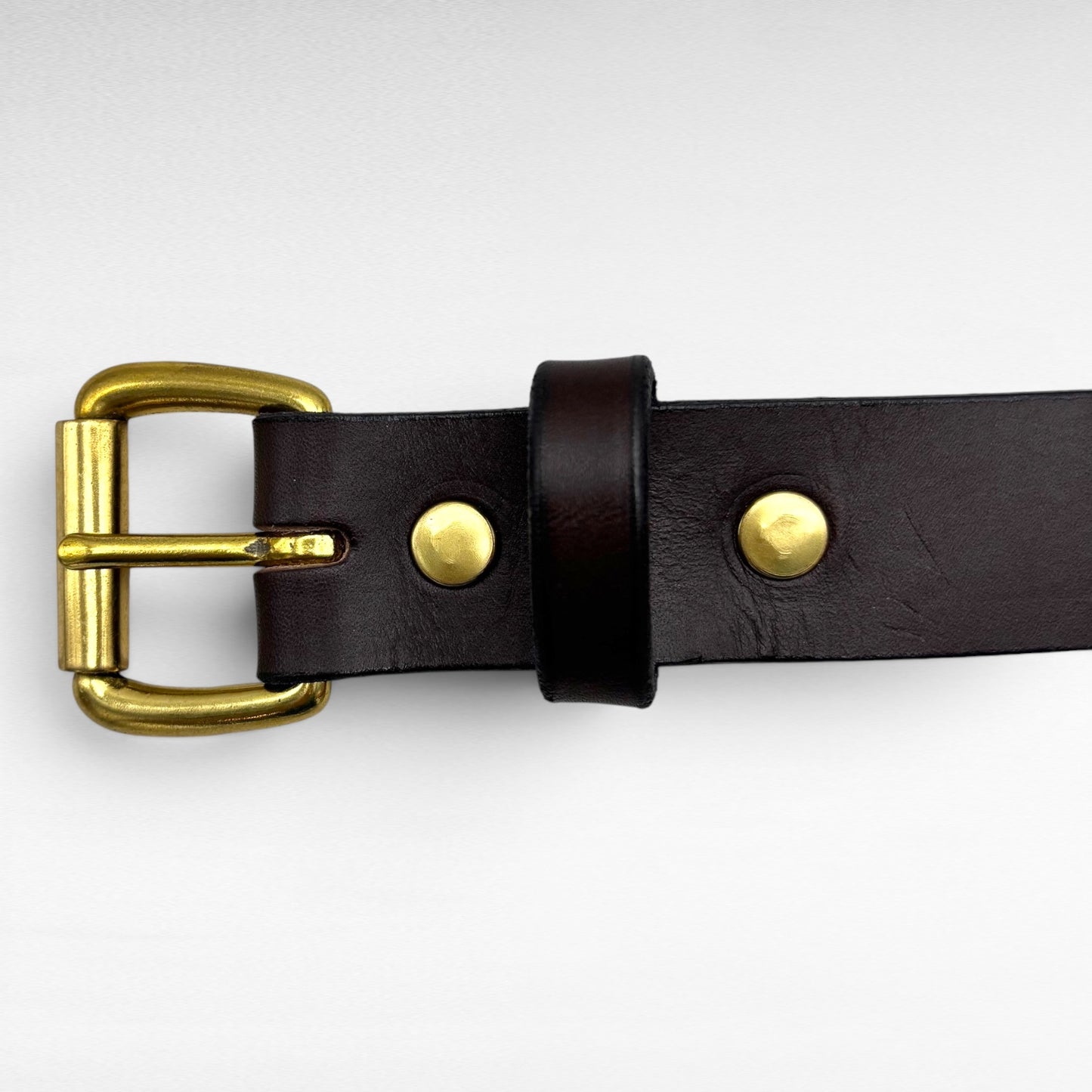 Dark Brown Bridle Leather Belt – 1” | Handcrafted in USA