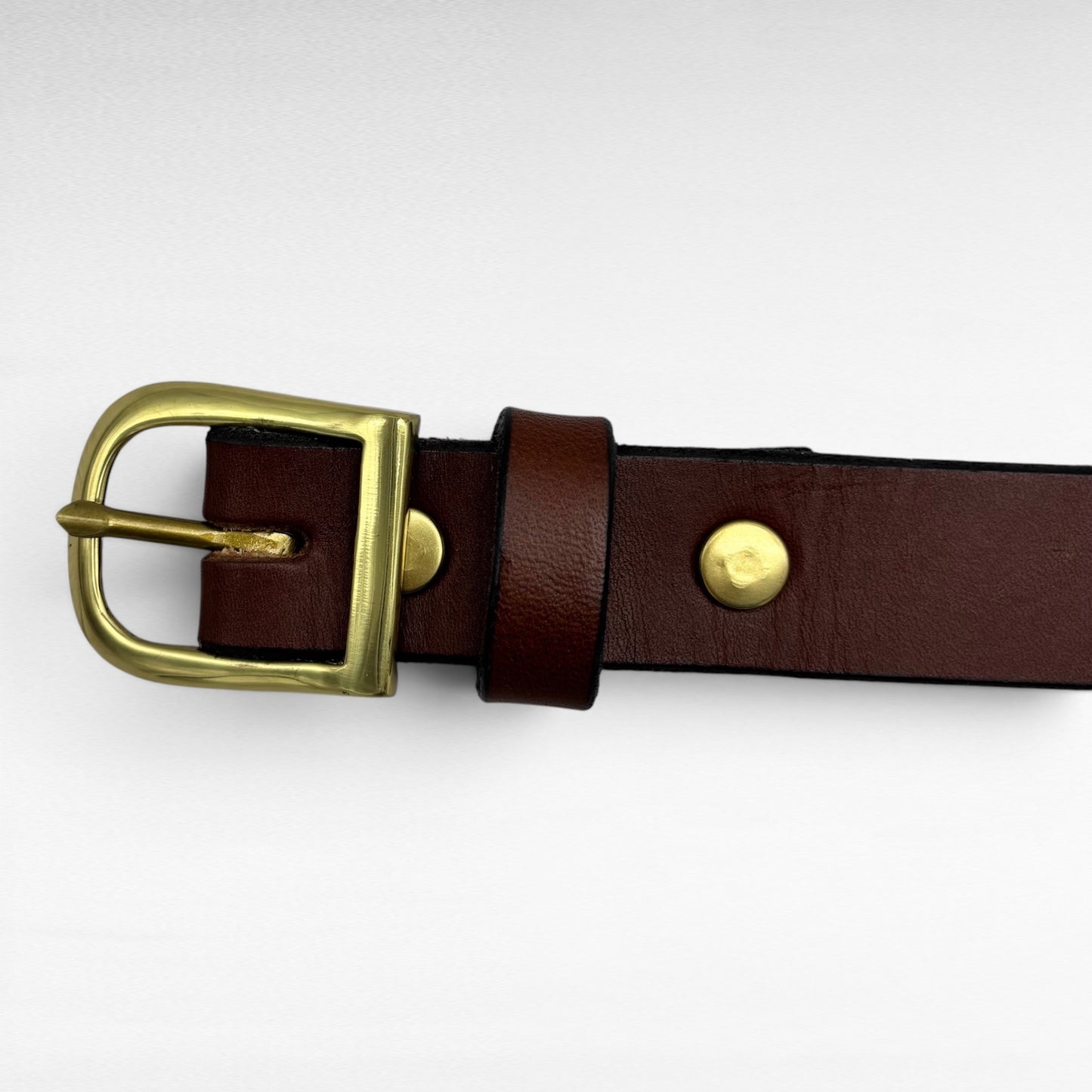 Brown Bridle Leather Belt – 3/4” | Handcrafted in USA