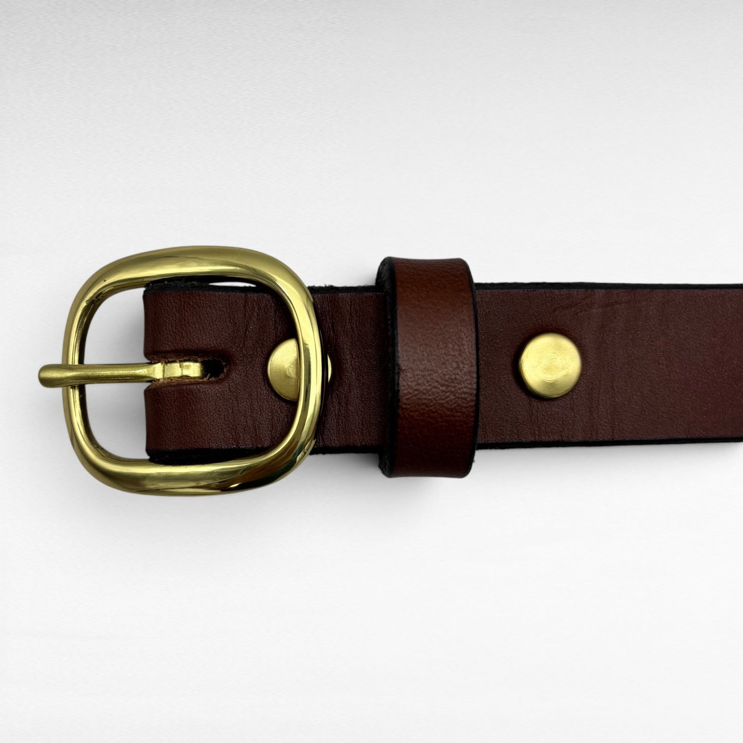 Brown Bridle Leather Belt – 3/4” | Handcrafted in USA