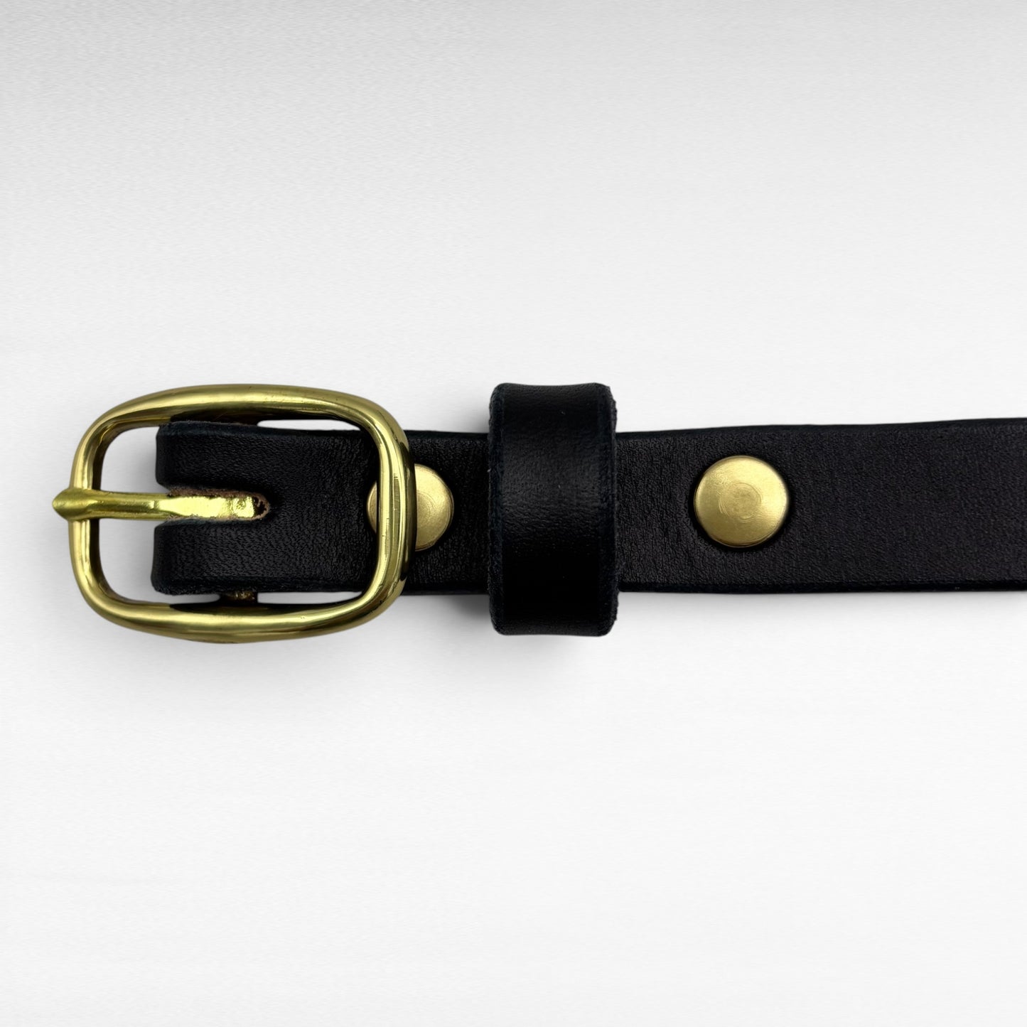 Black Bridle Leather Belt – 3/4” | Handcrafted in USA