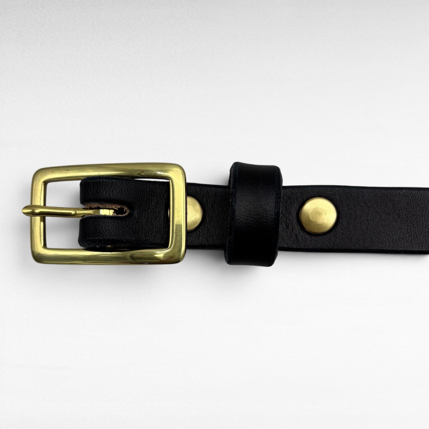 Black Bridle Leather Belt – 3/4” | Handcrafted in USA