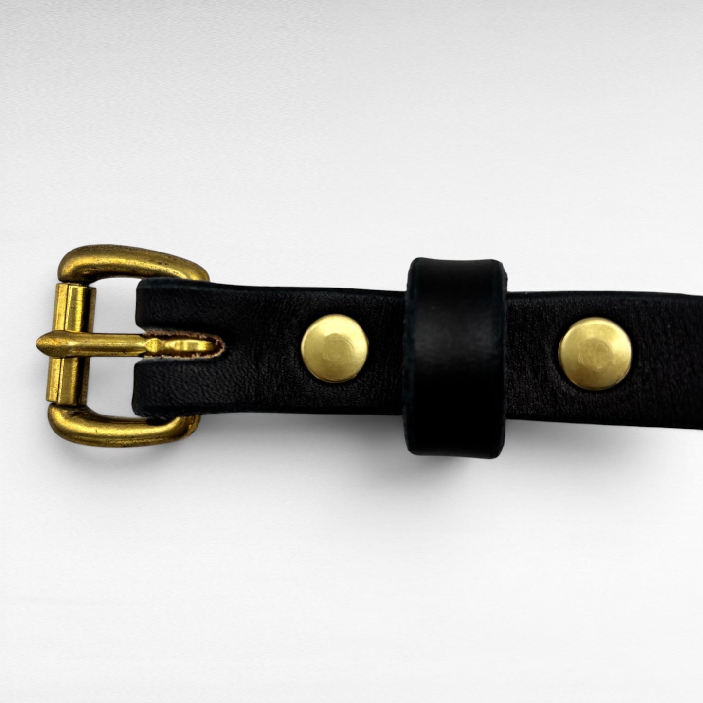 Black Bridle Leather Belt – 3/4” | Handcrafted in USA