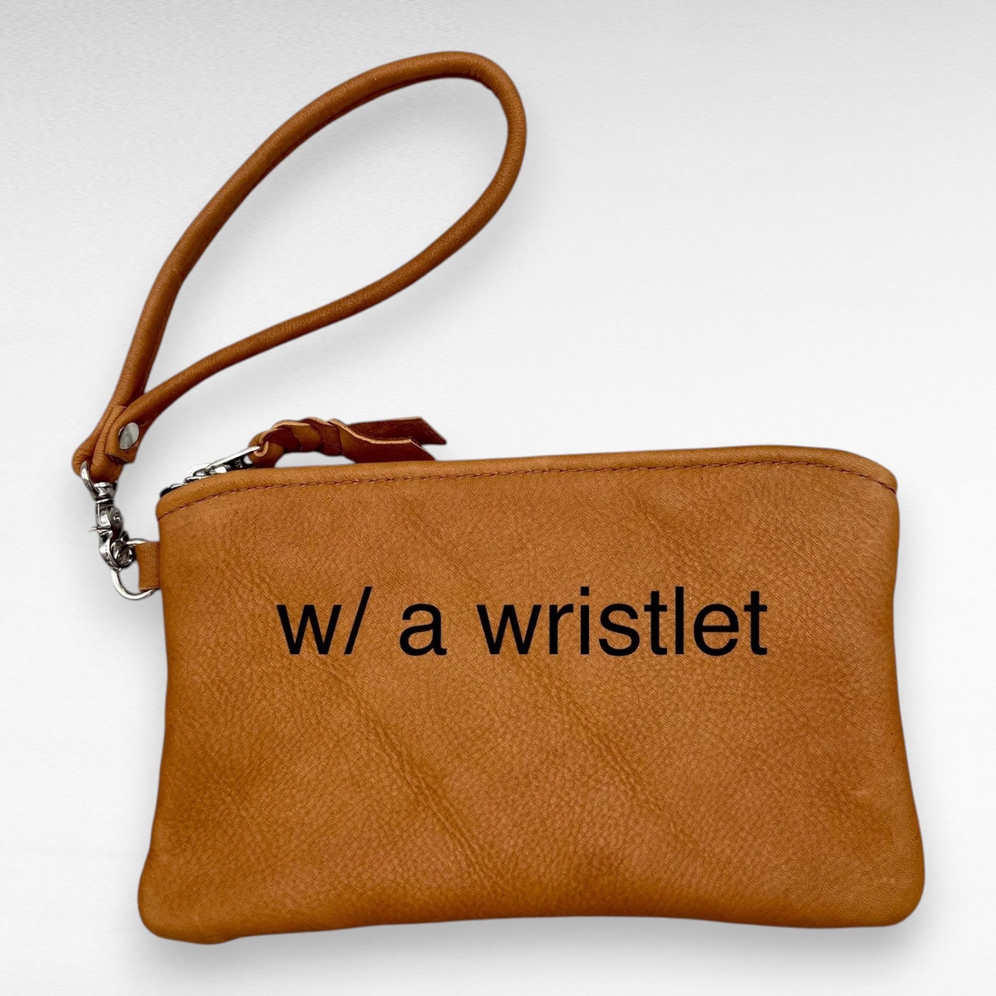 XL Deer Skin Pouch with Wristlet – 8" Zipper