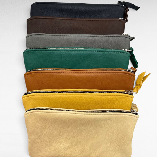 XXL Deer Skin Pouch – 10" Zipper