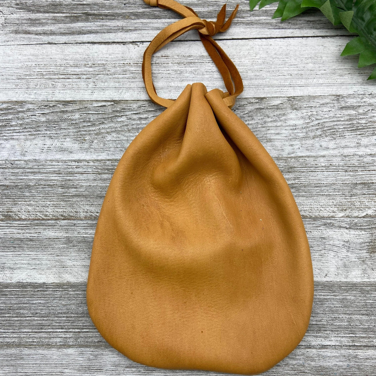 Deerskin Large Drawstring Pouch | Handmade in USA