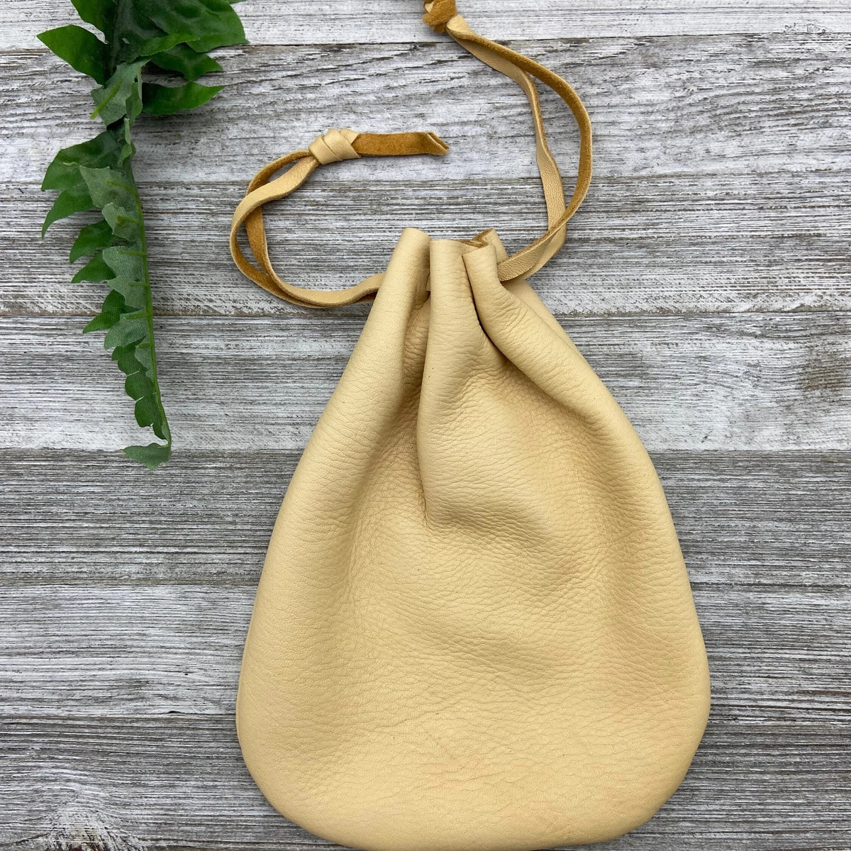 Deerskin Large Drawstring Pouch | Handmade in USA