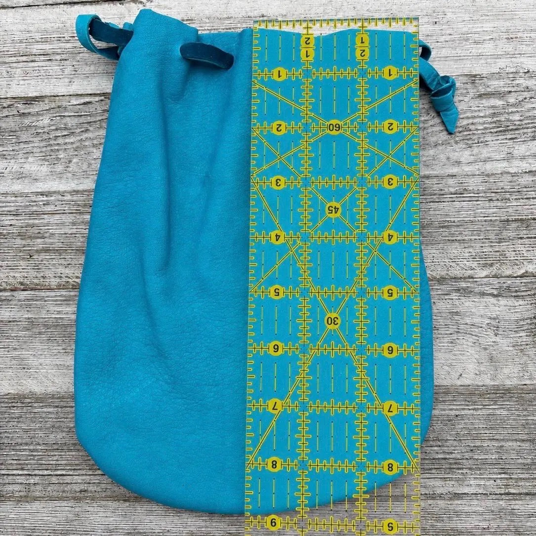 Deerskin Large Drawstring Pouch | Handmade in USA