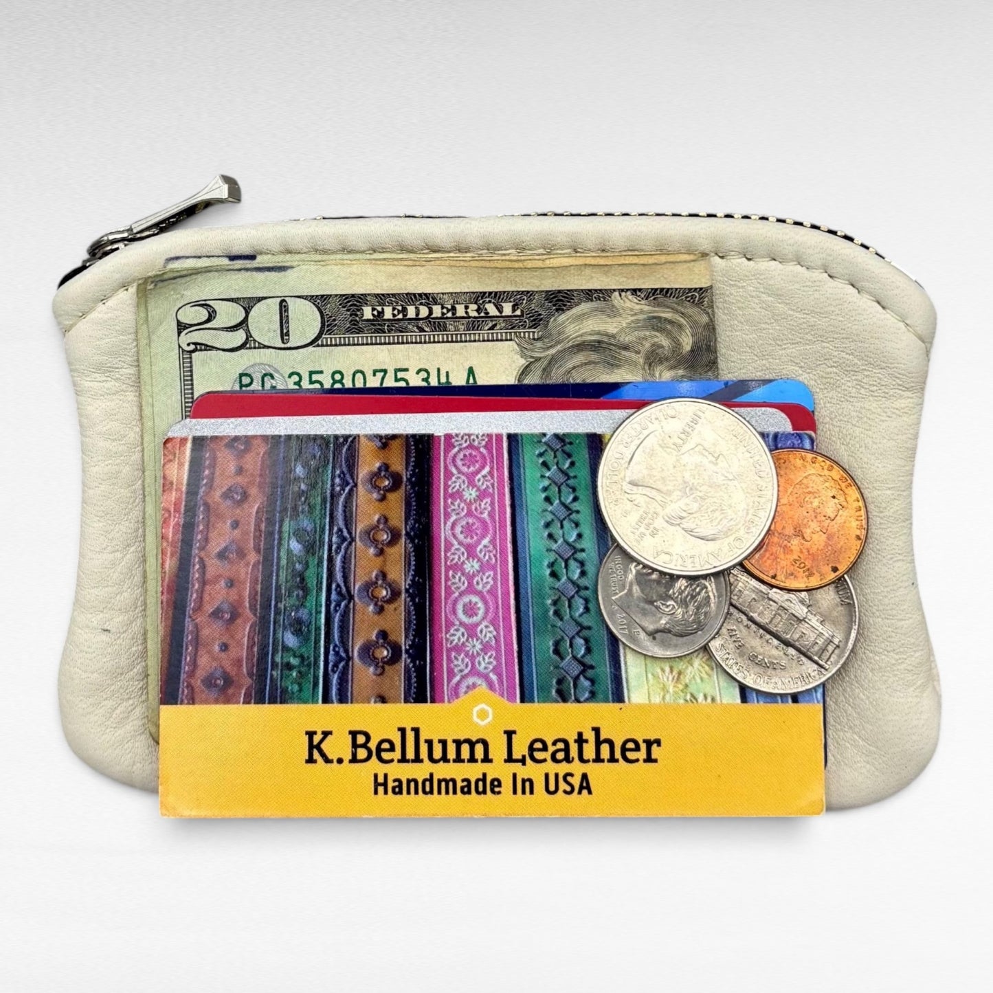 Small Deer Skin Pouch – 4.8" Zipper