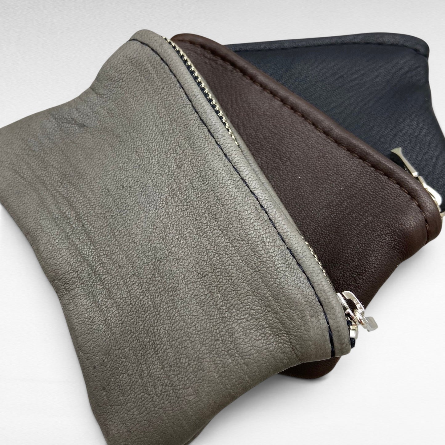 Small Deer Skin Pouch – 4.8" Zipper