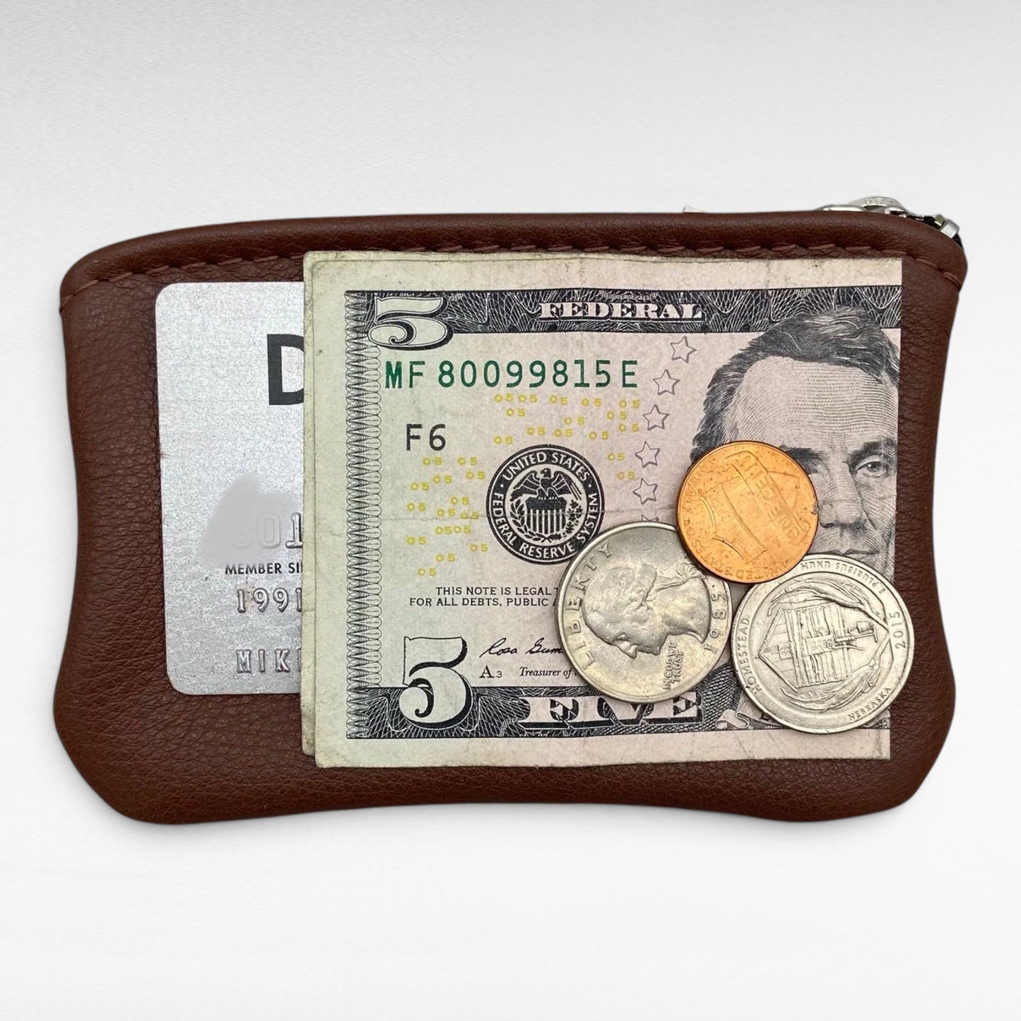 Small Deer Skin Pouch – 4.8" Zipper