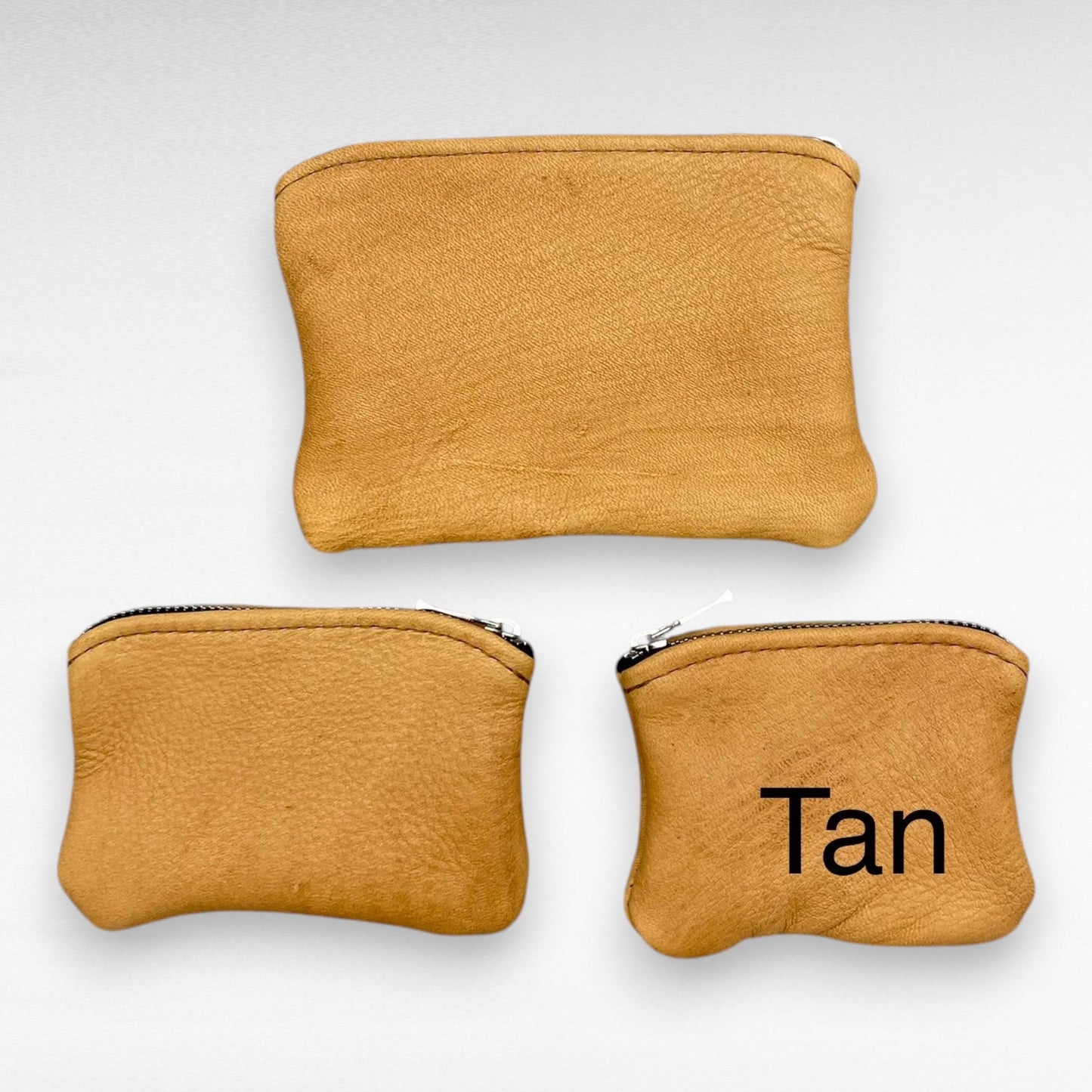 Extra Small Deer Skin Pouch – 4" Zipper