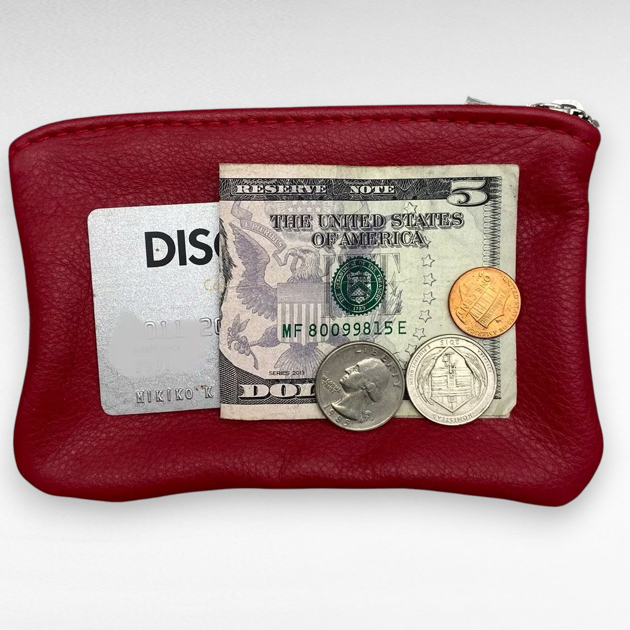 Large Deer Skin Pouch – 6" Zipper