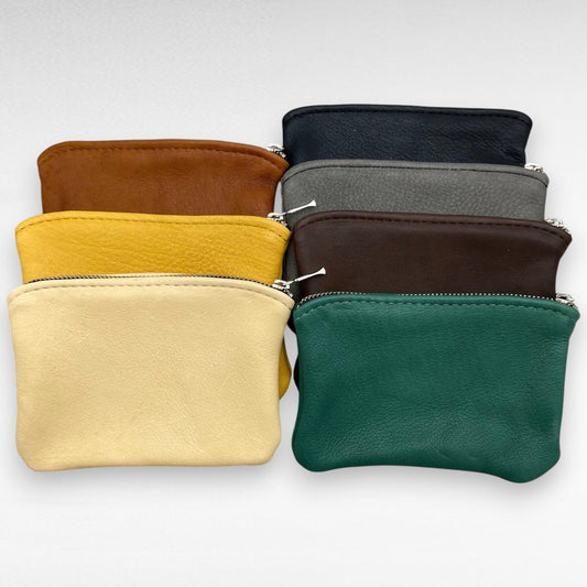 Large Deer Skin Pouch – 6" Zipper