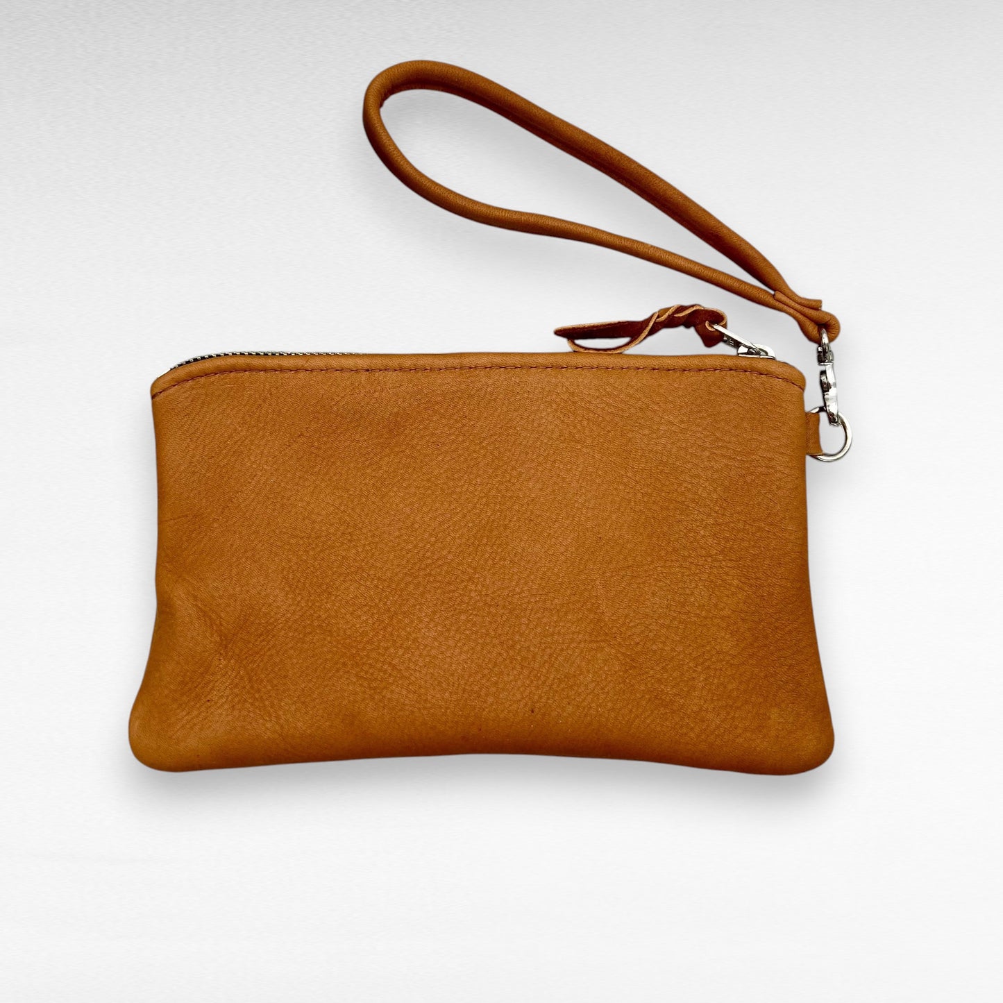 XL Deer Skin Pouch with Wristlet – 8" Zipper