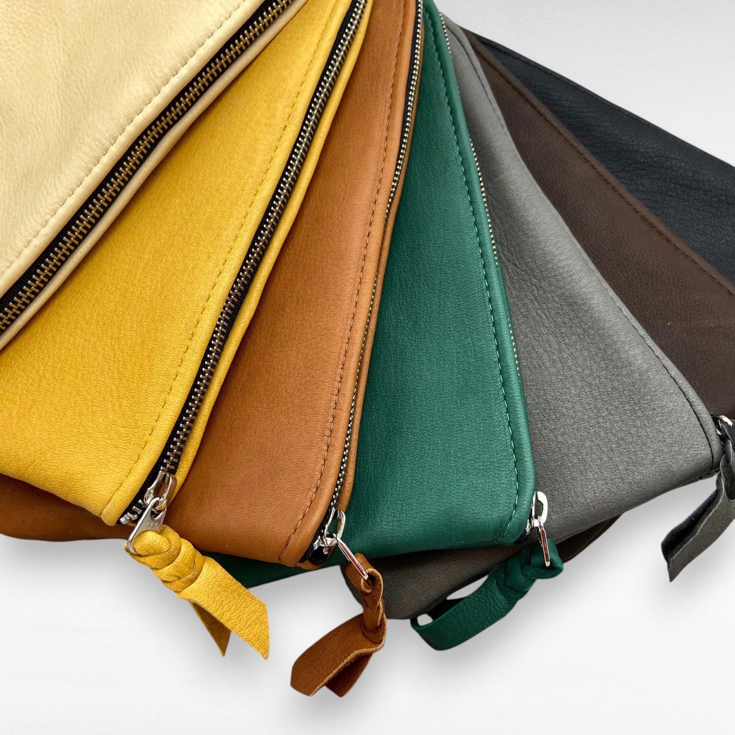 XL Deer Skin Pouch with Wristlet – 8" Zipper