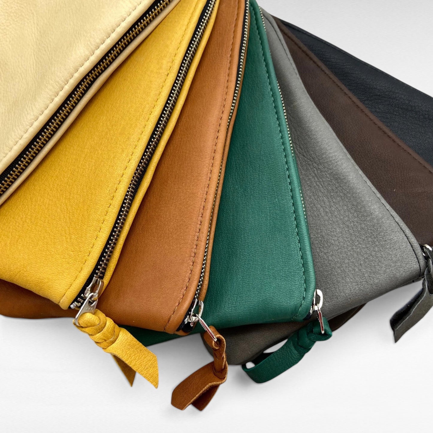 XXL Deer Skin Pouch with a Wristlet – 10" Zipper
