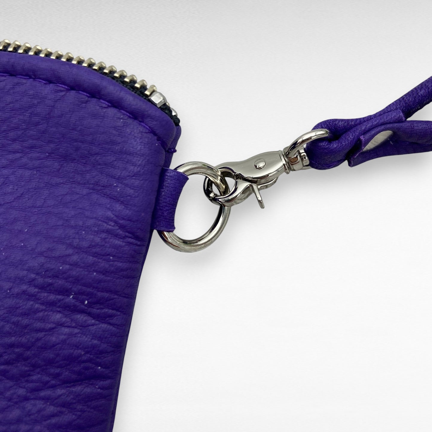 XL Deer Skin Pouch with Wristlet – 8" Zipper