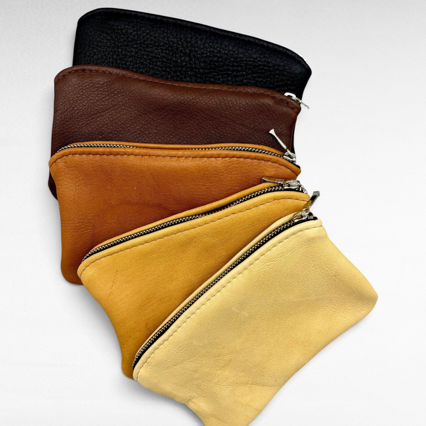 Large Deer Skin Pouch – 7" Zipper