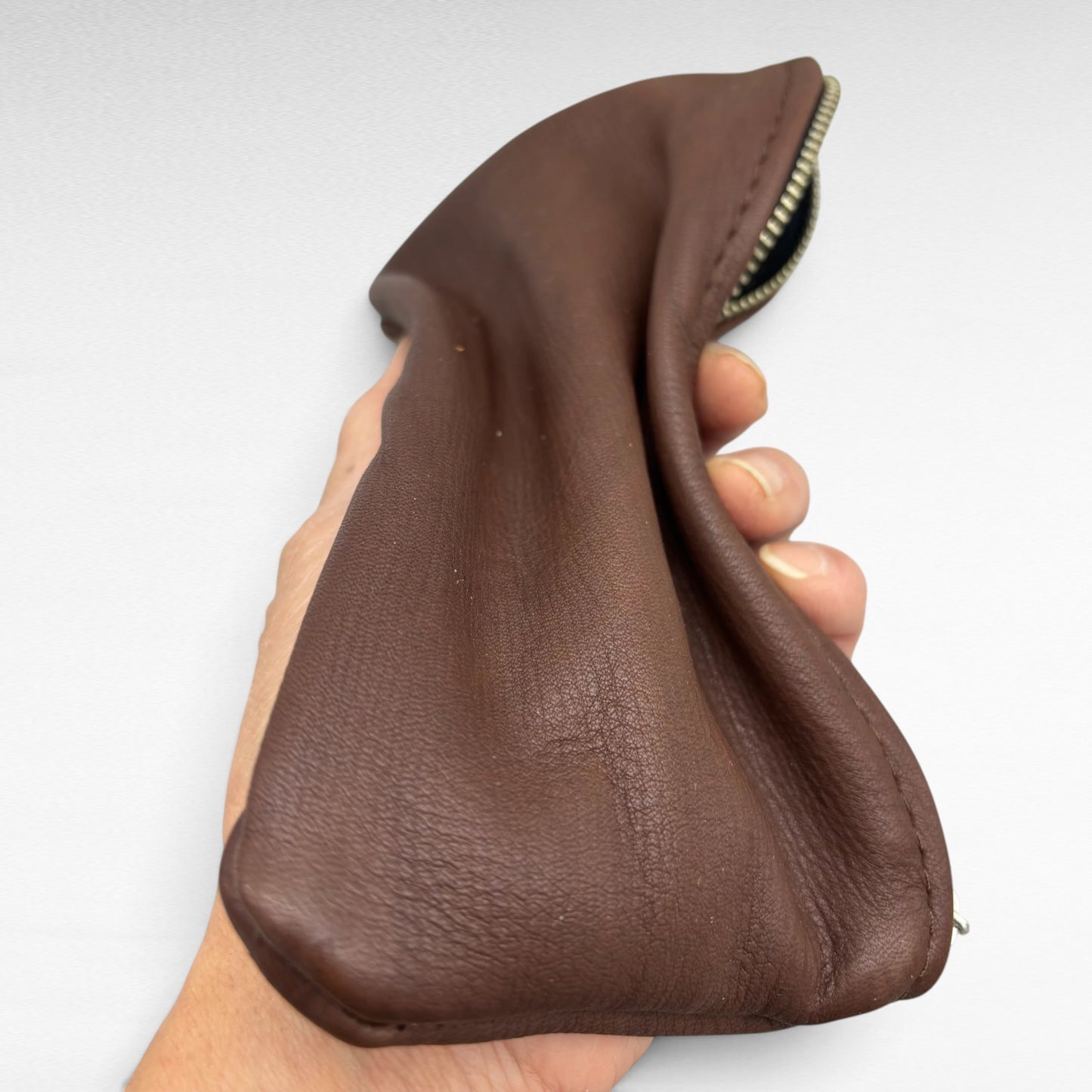 Large Deer Skin Pouch – 7" Zipper