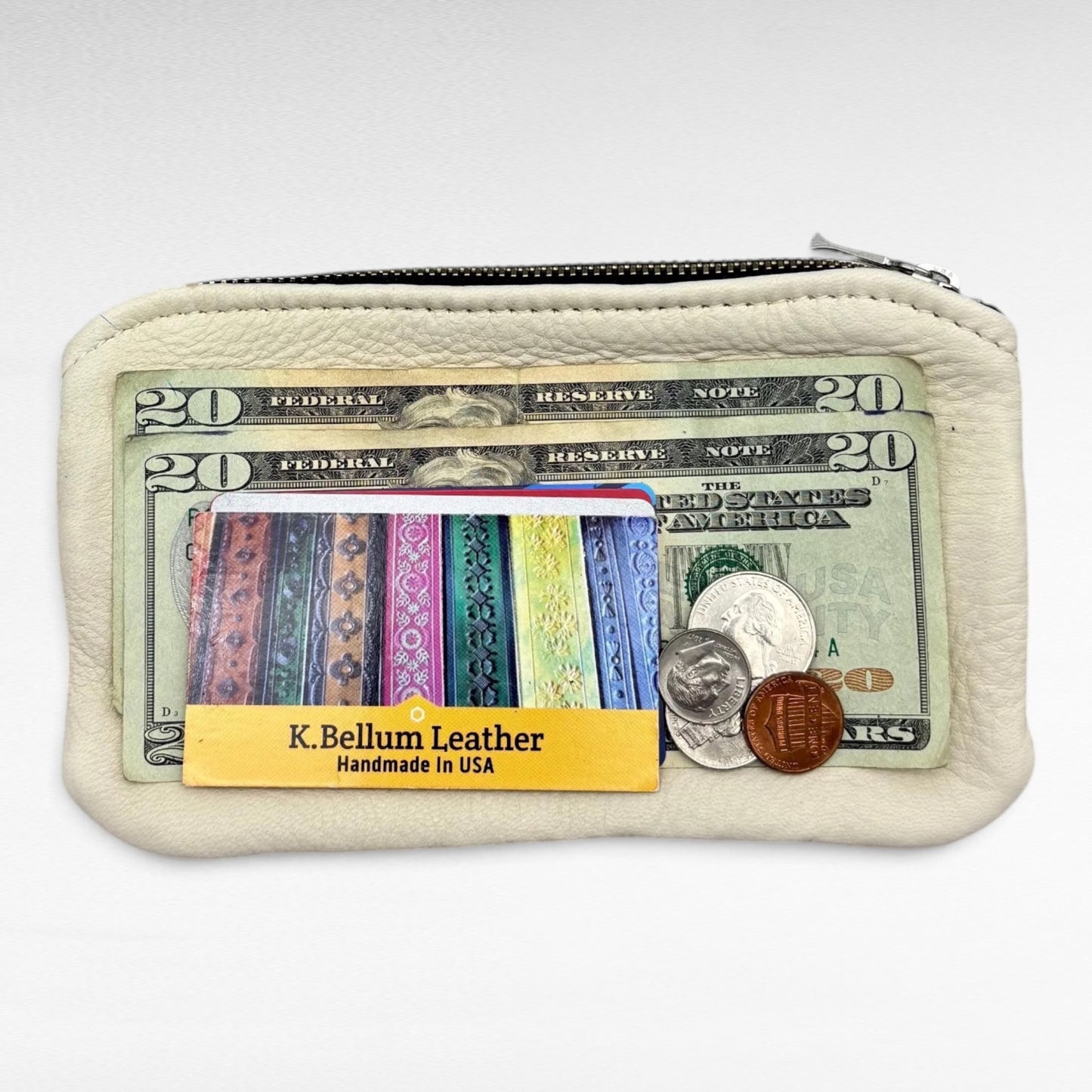 Large Deer Skin Pouch – 7" Zipper
