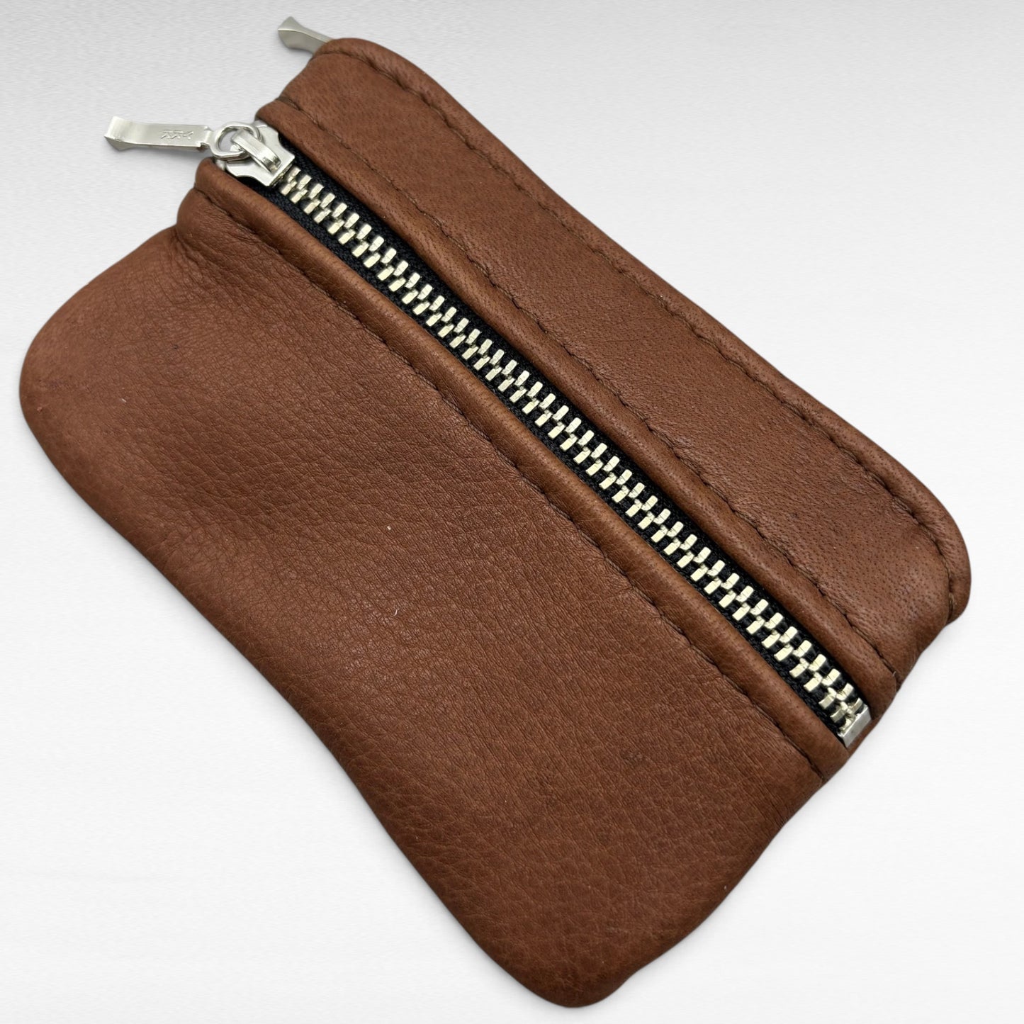 Small Deer Skin Double Zipper Pouch – 4.8" Zipper