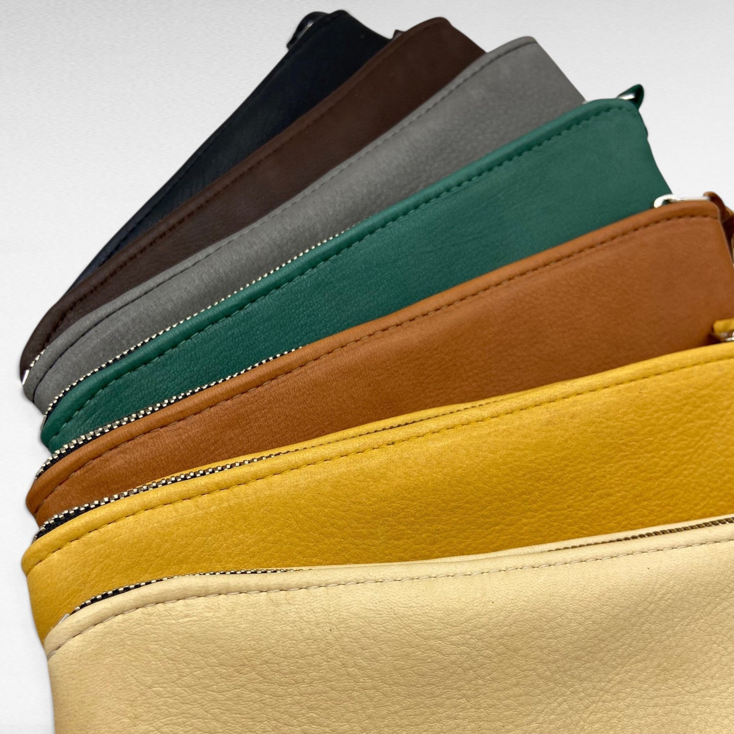 Large Deer Skin Double Zipper Pouch – 8" Zipper