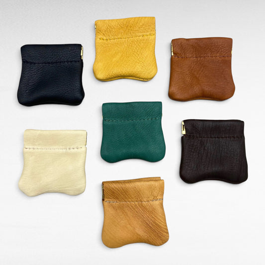 Small Deer Skin Squeeze Coin Case