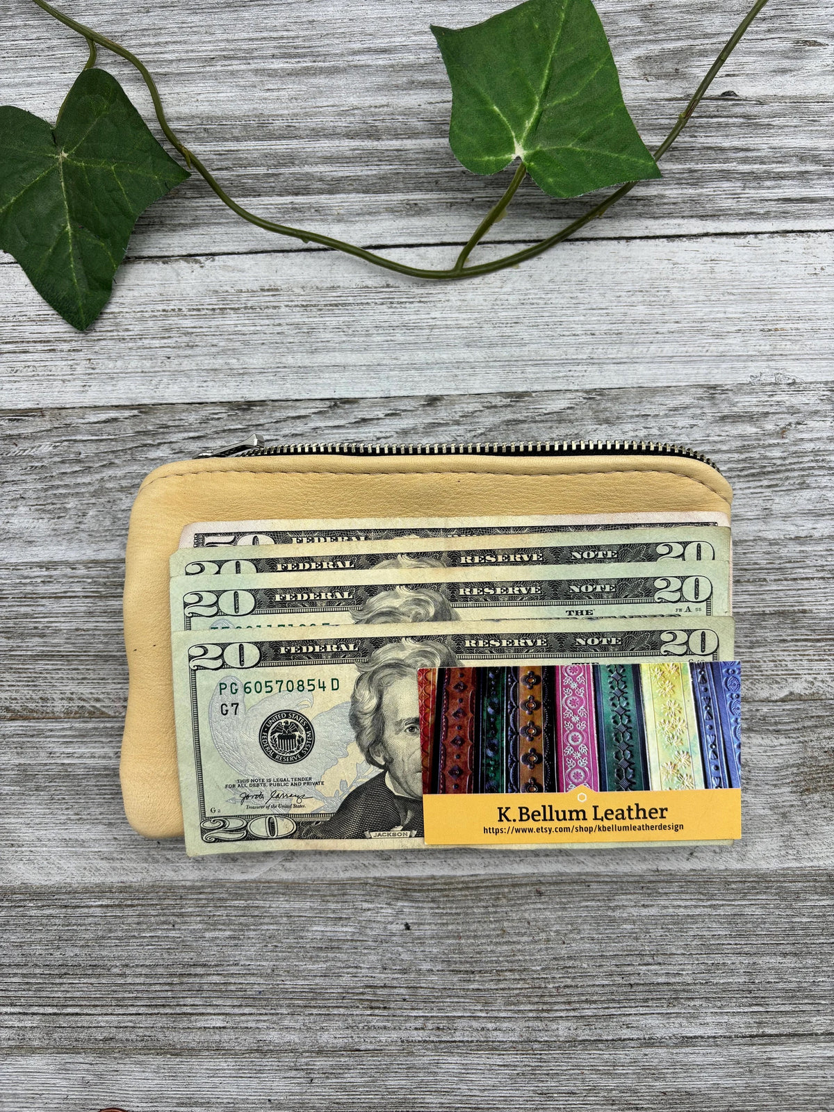 Deerskin 7" Double Zipper Pouch | Handmade in USA