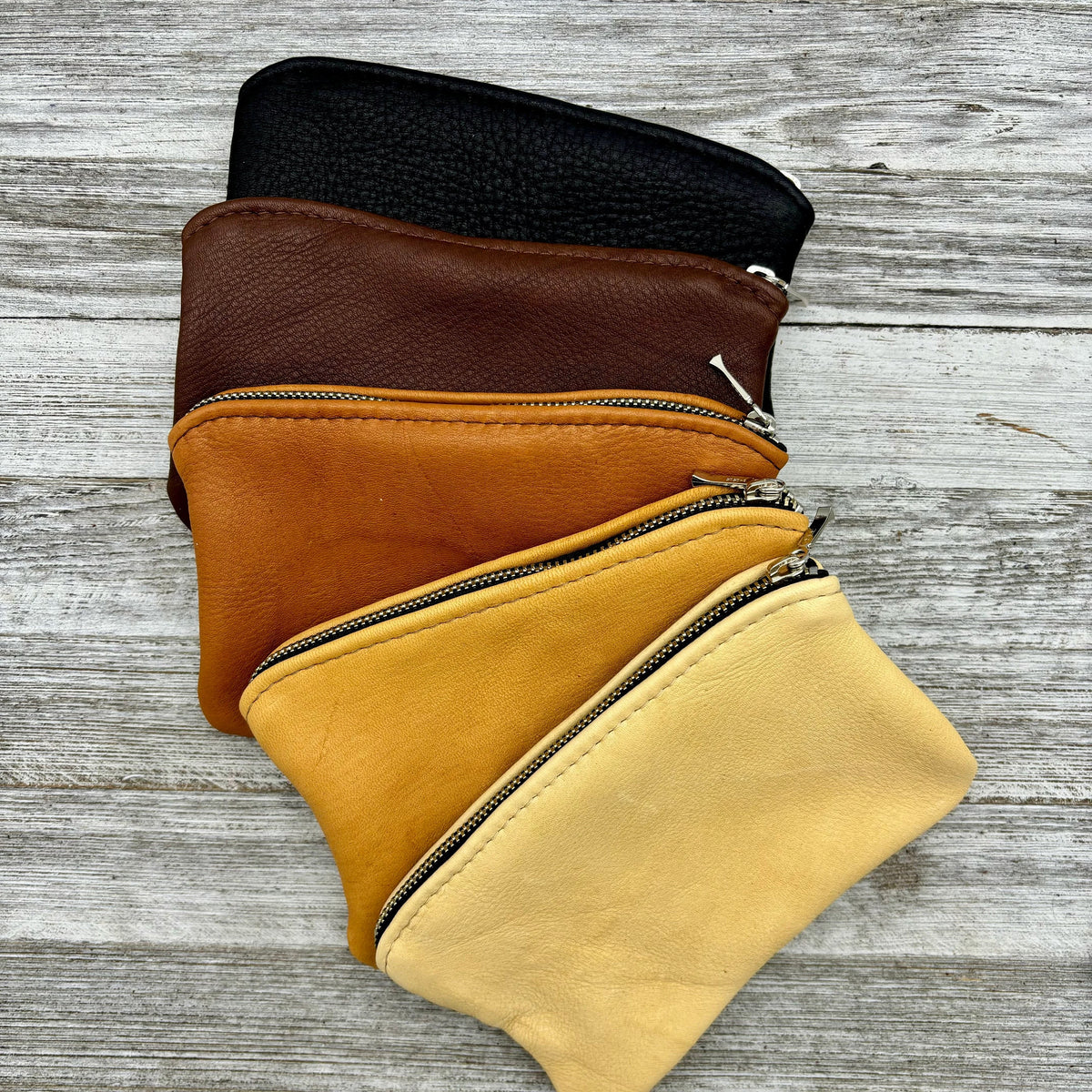 Deerskin 7" Double Zipper Pouch | Handmade in USA