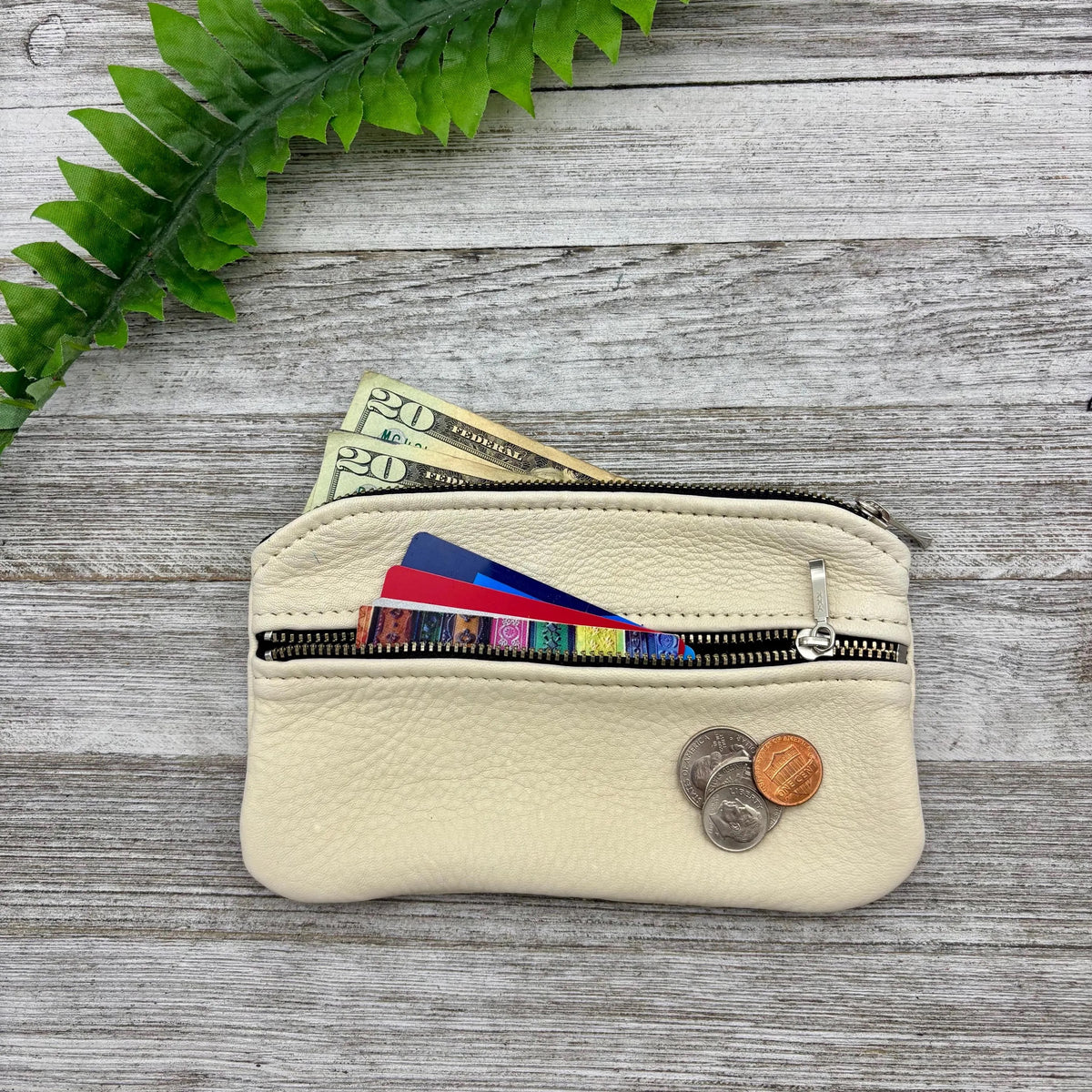 Deerskin 7" Double Zipper Pouch | Handmade in USA