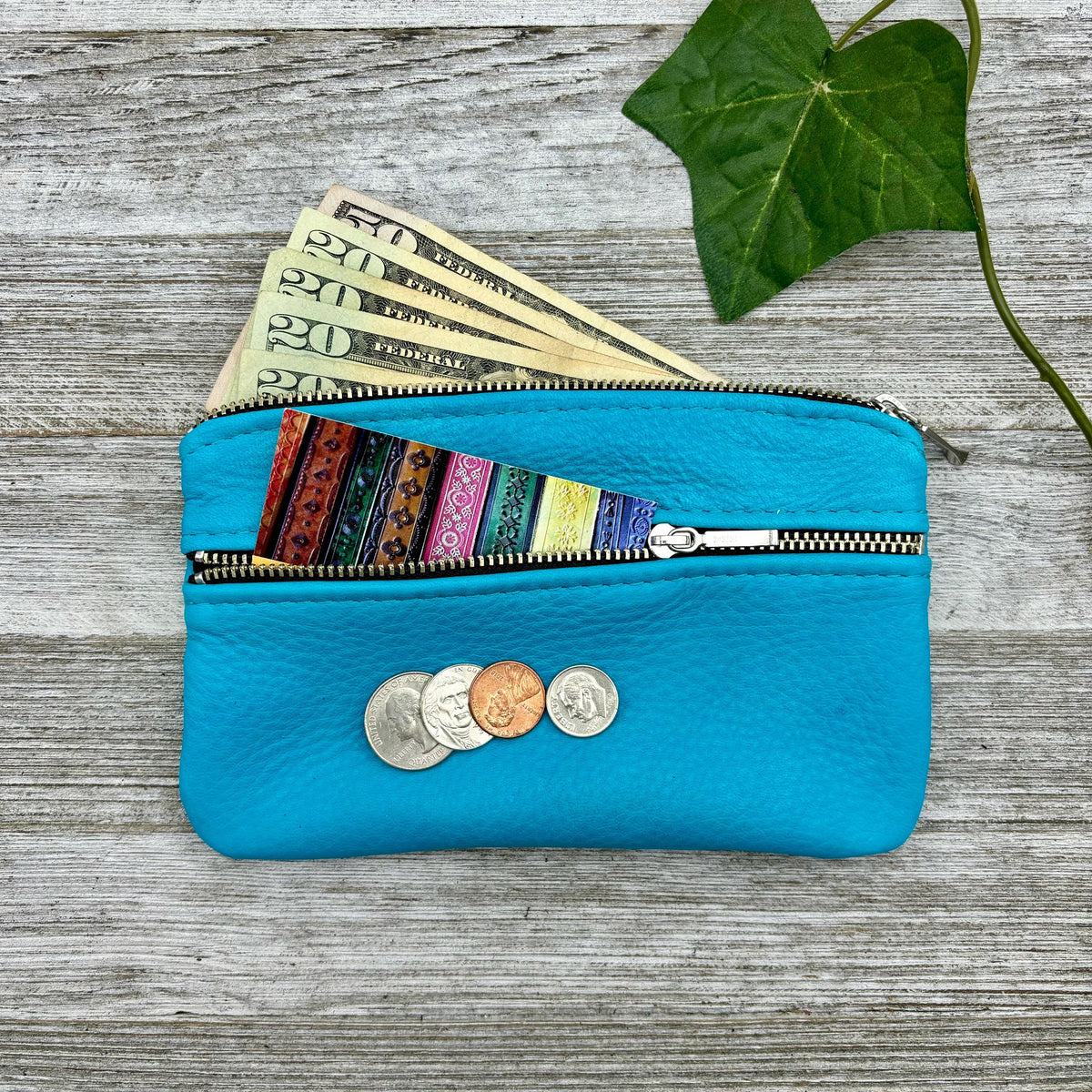Deerskin 7" Double Zipper Pouch | Handmade in USA