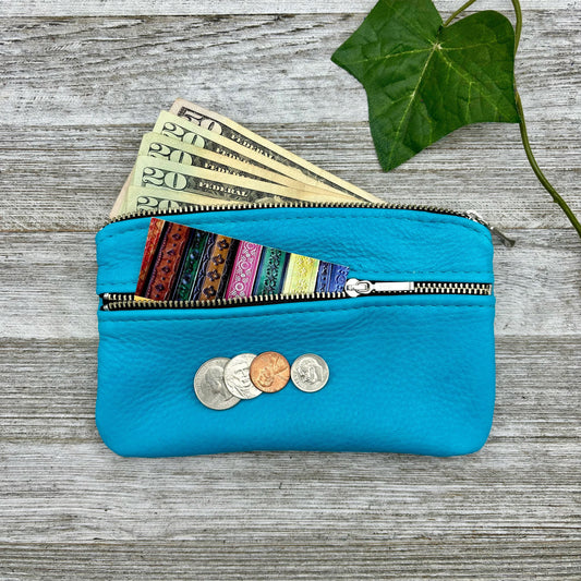 Deerskin 7" Double Zipper Pouch | Handmade in USA