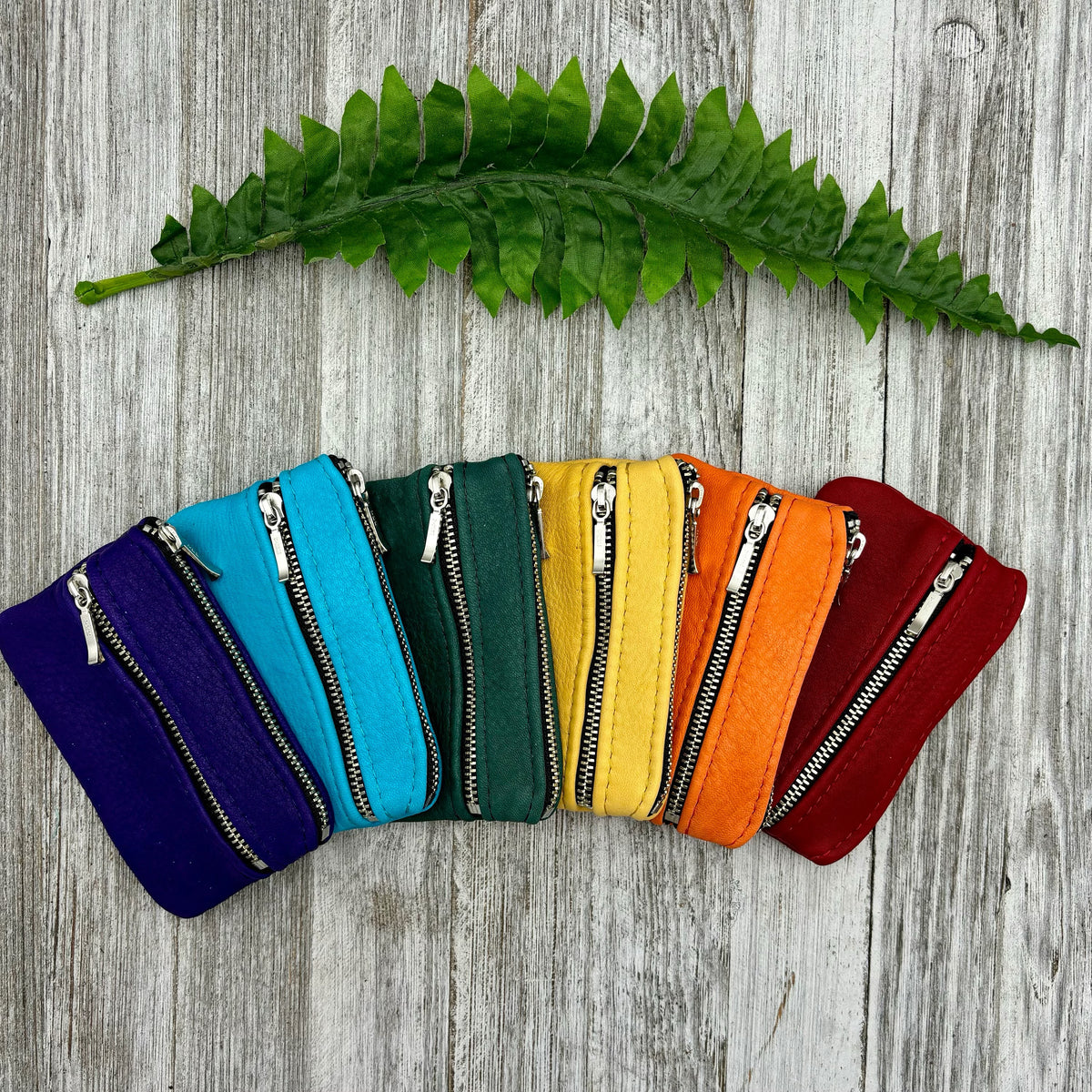 Deerskin 4.8" Double Zipper Pouch | Handmade in USA