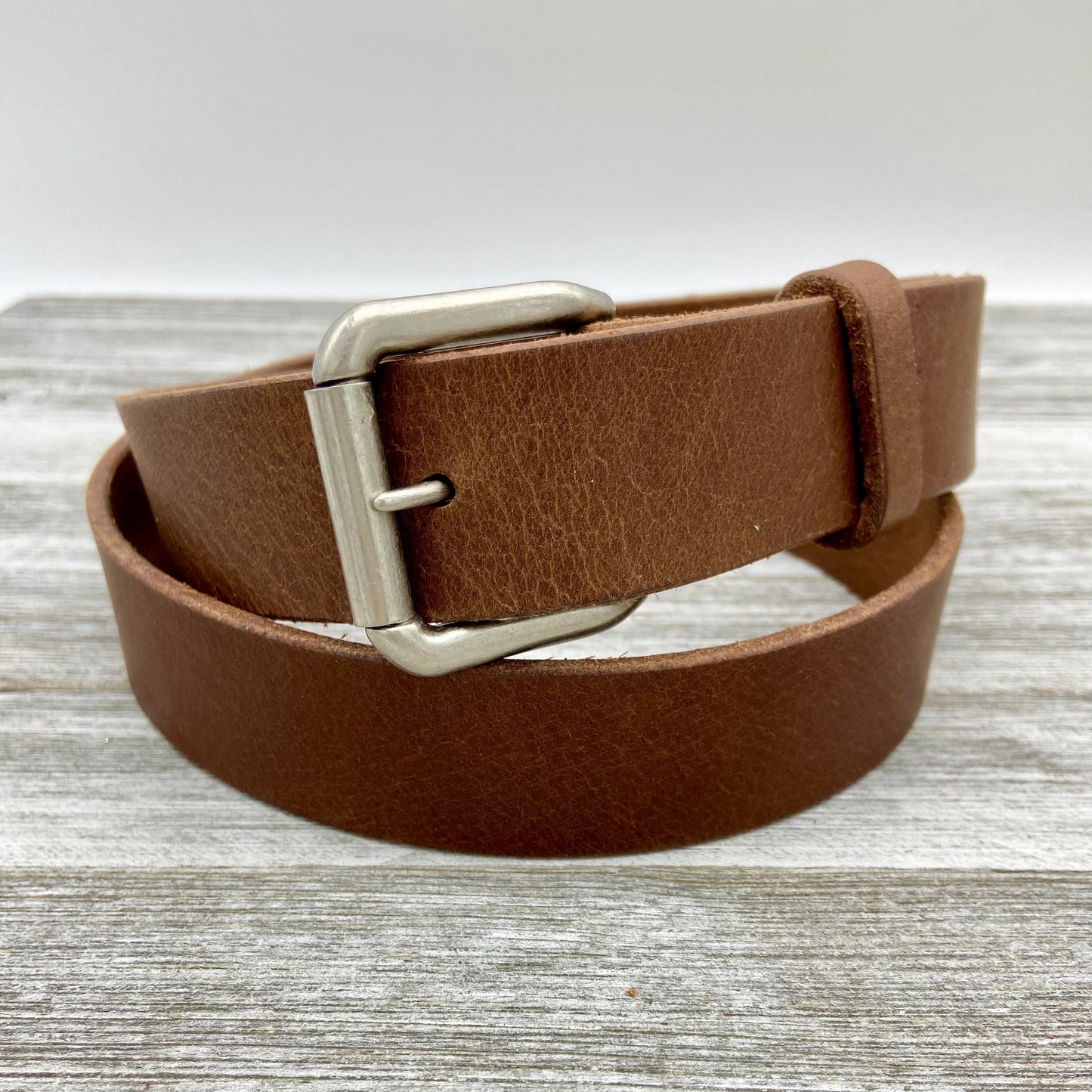 Full Grain Leather Belt – Brown – 1-1/4" | Handmade in USA