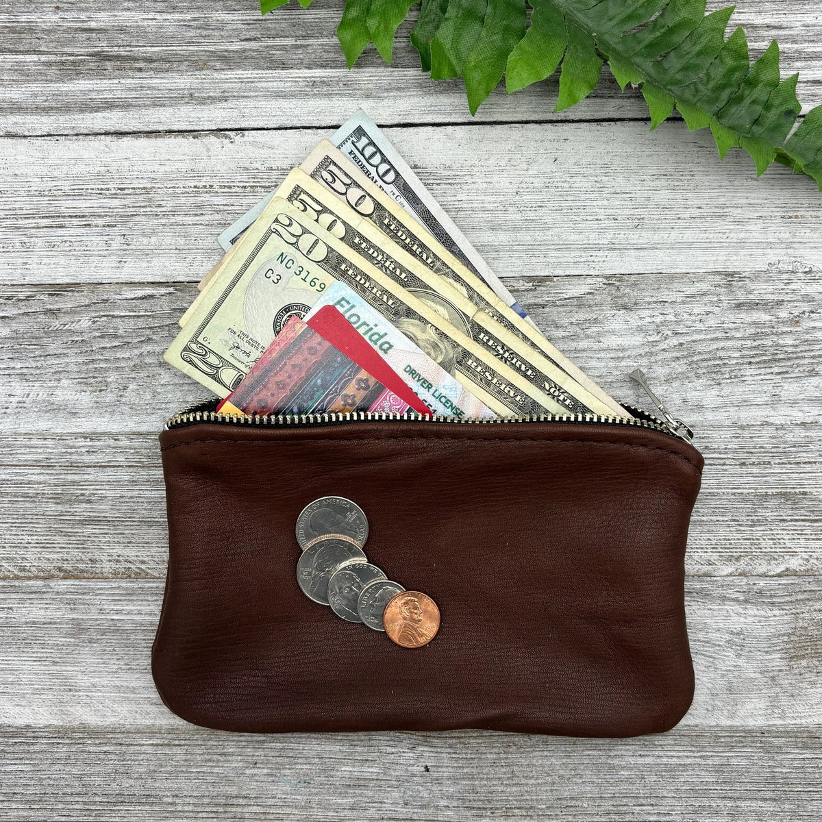 Deerskin 7" Zipper Pouch | Handmade in USA