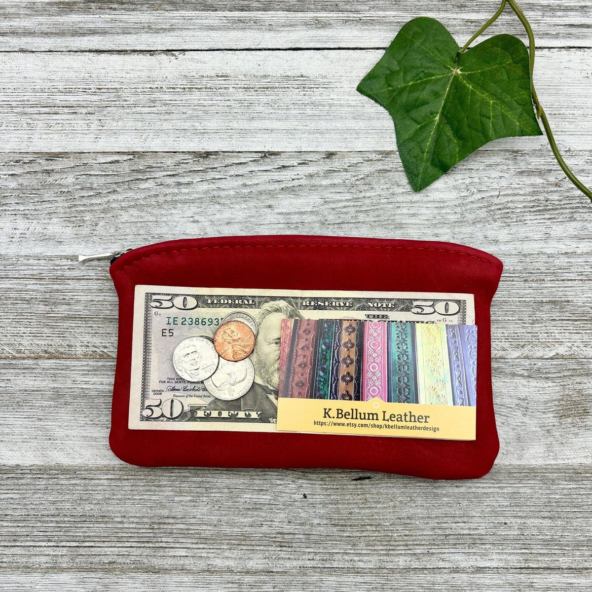 Deerskin 7" Zipper Pouch | Handmade in USA