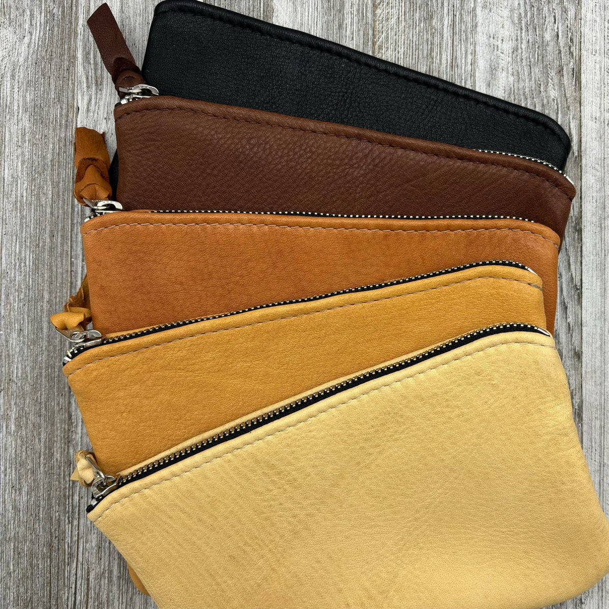 Deerskin 8" Double Zipper Pouch | Handmade in USA