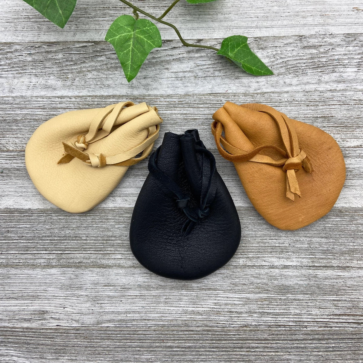 Deerskin Small Drawstring Pouch | Handmade in USA